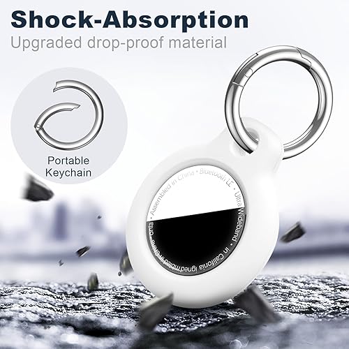 Miniatura 76 de Funda para AirTag con llavero, a prueba de golpes y antiarañazos, accesorios para localizadores GPS, para bolsos y maletas, transparente F5-Clear