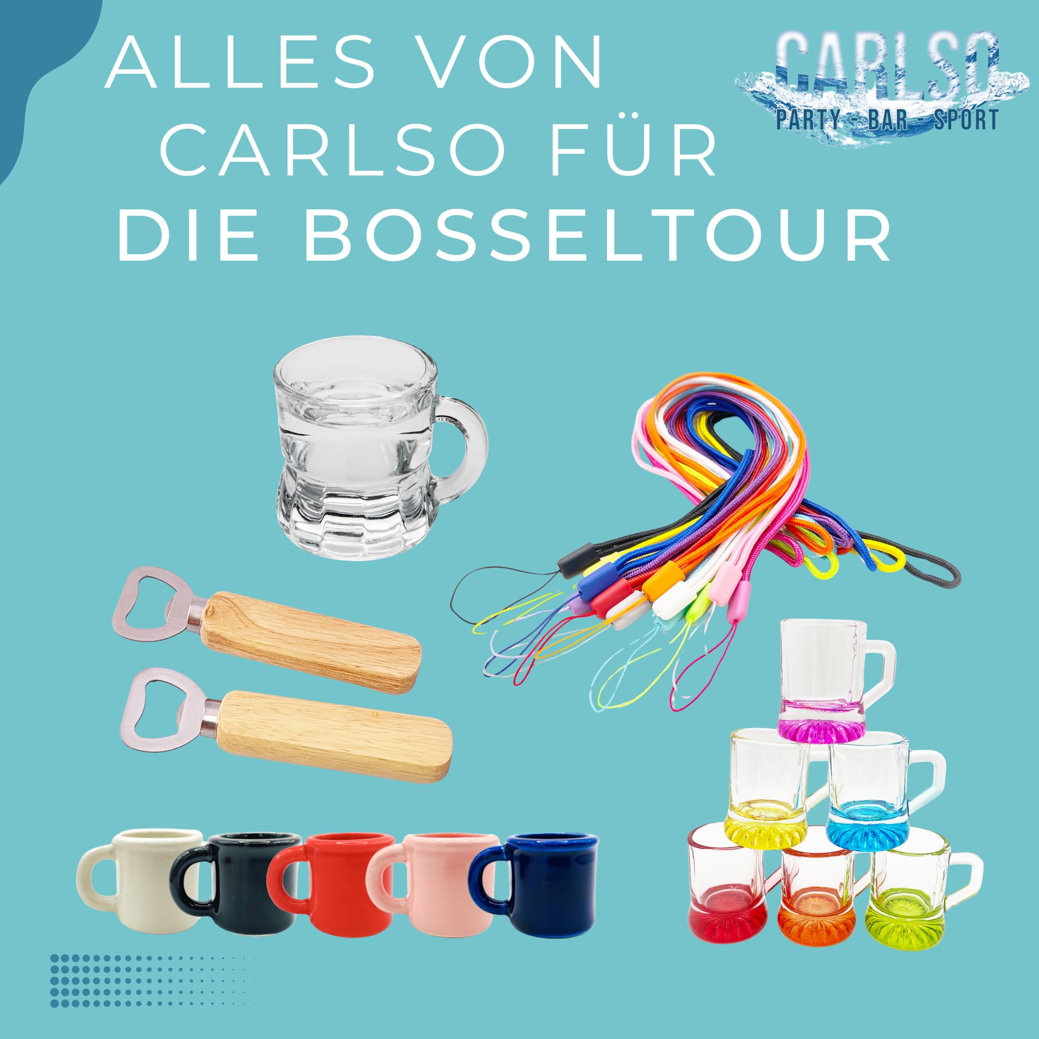Carls Boßelset Boßelkugeln 2 Stück, Kraber und Tasche (gelb/rot)