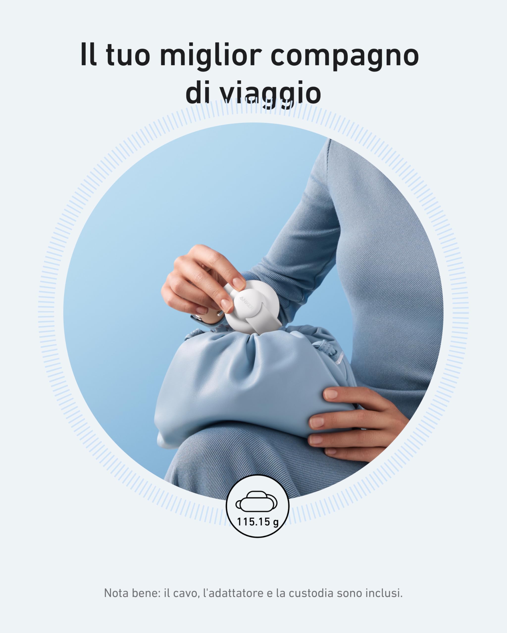 Stazione di ricarica wireless 3-in-1 Anker MagGo 15W, compatibile con MagSafe, certificato Qi2, pieghevole e portatile per iPhone 16/15/14/13, AirPods, Apple Watch e altro (caricatore USB-C incluso)