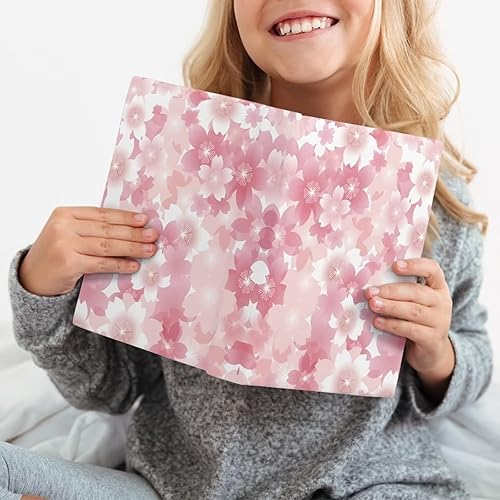 Miniatura 4 de Fundas de libro con diseño de flor de cerezo rosa, funda elástica de 9 x 11 pulgadas, adecuada para la mayoría de libros de tapa dura, fundas