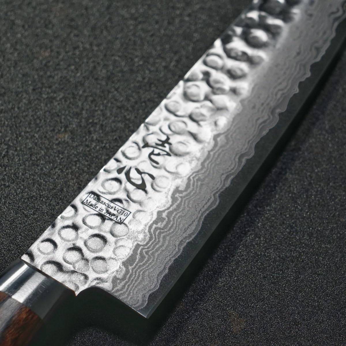 Amazon | 一心刃物 日本製 ペティナイフ 包丁 槌目ダマスカス V金10号