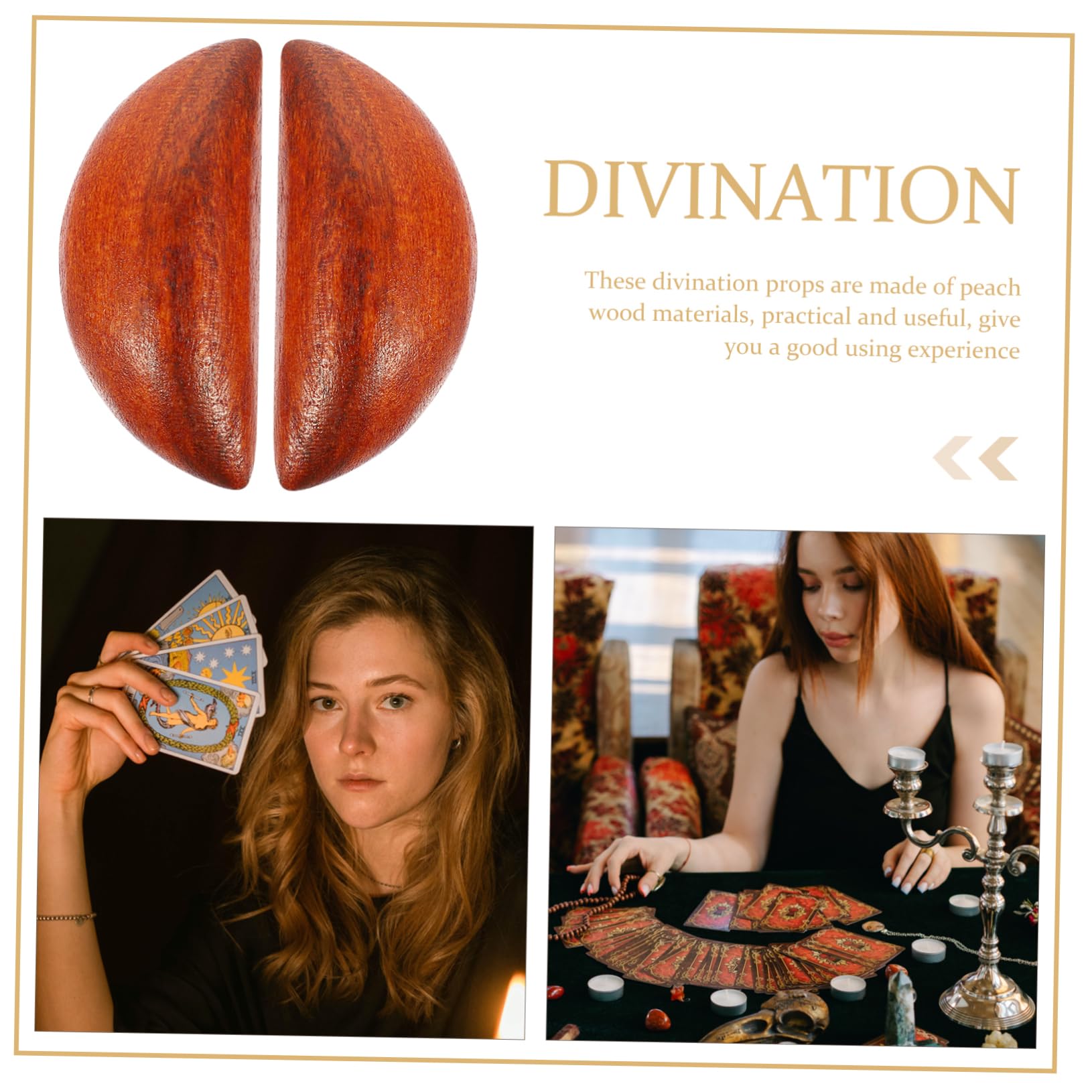 HOMOCONO Divination Cups Tool 2 Holy Grail Faith Cups Taoism Game Pendulum Board