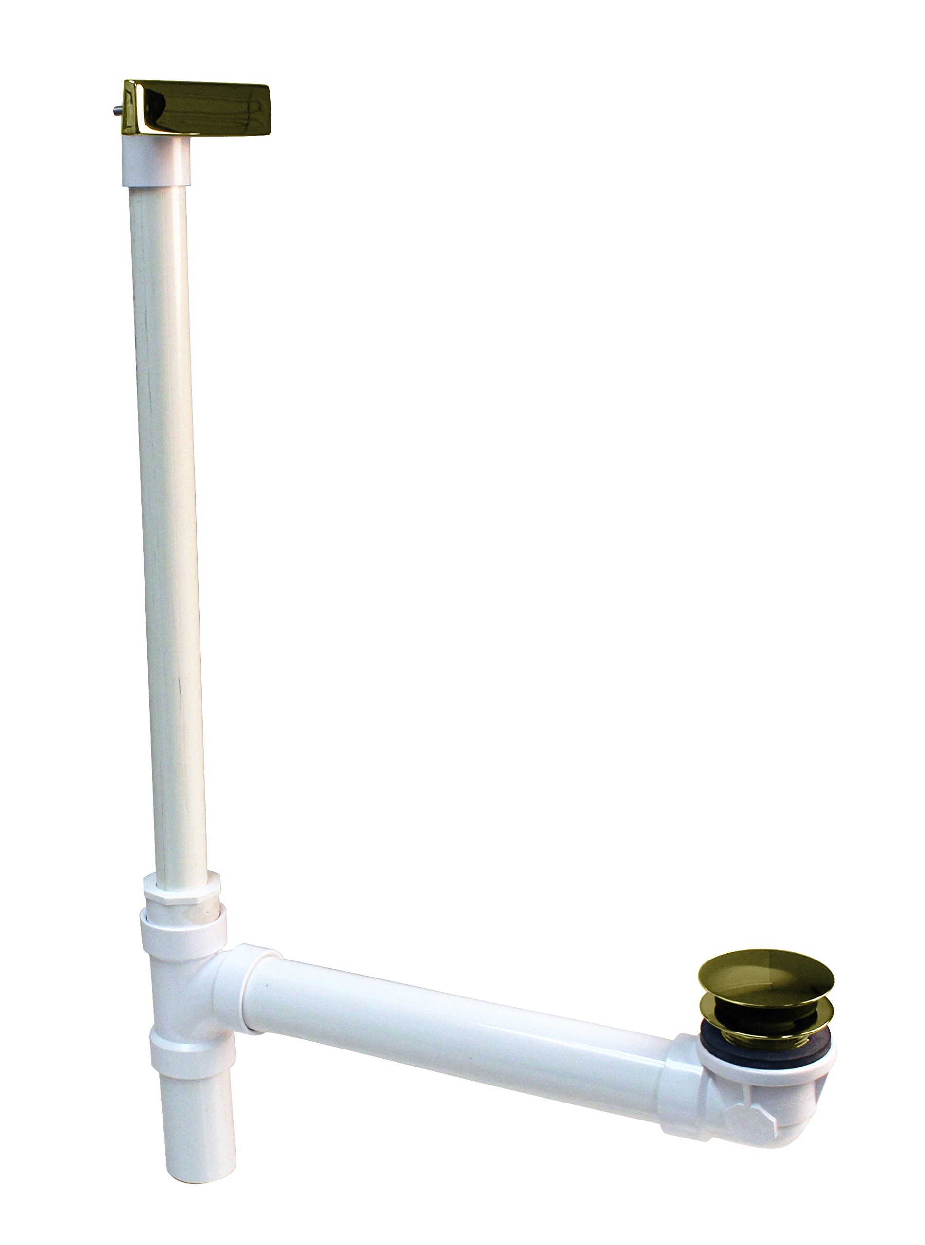 Westbrass 493244HLD-03 Drenaje de Punta de PVC y desbordamiento Lineal Oculto, Latón Pulido