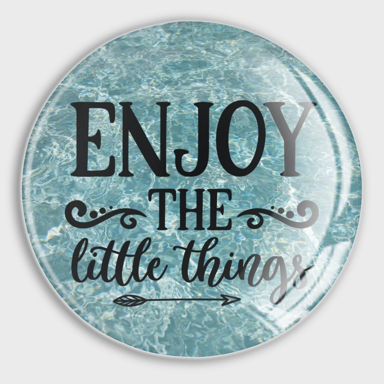 Enjoy The Little Things - Calamite da frigorifero in vetro, simpatiche calamite ispiranti alla scrittura cristiana, magneti forti per riscaldare il cuore, per frigorifero, armadietti e