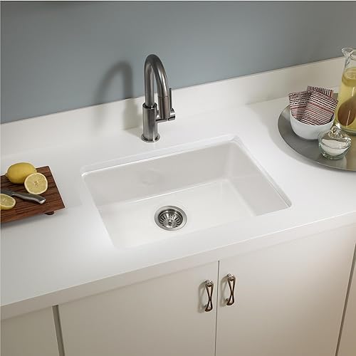 Miniatura 3 de Houzer Platus PTU-2400 BQ - Fregadero de cocina con cuenco individual de 24 pulgadas, duradero, resistente a las astillas y grietas