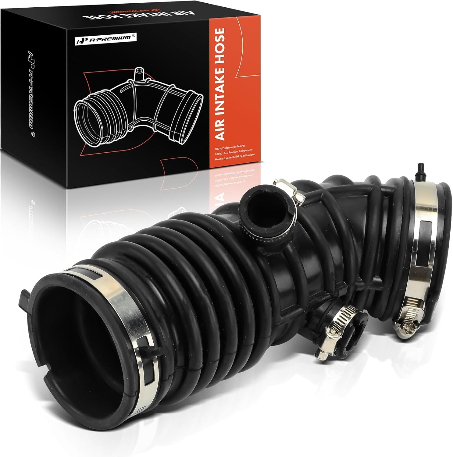 A-Premium Left Engine Air Clean Intake Tube Hose W/Clamps Compatible with Infiniti QX50 2014-2017, Q60 2014-2015, G37 2008-2013, Q40 2015 & Nissan 370Z 2009-2020, 3.7L