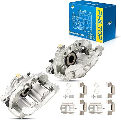 Miniatura 23 de PHILTOP Conjunto de Pinza de Freno de Disco Delantero Compatible con Jeep Wrangler 1990-2006, Jeep Cherokee 1990-2001, Grand Cherokee 1993-1998