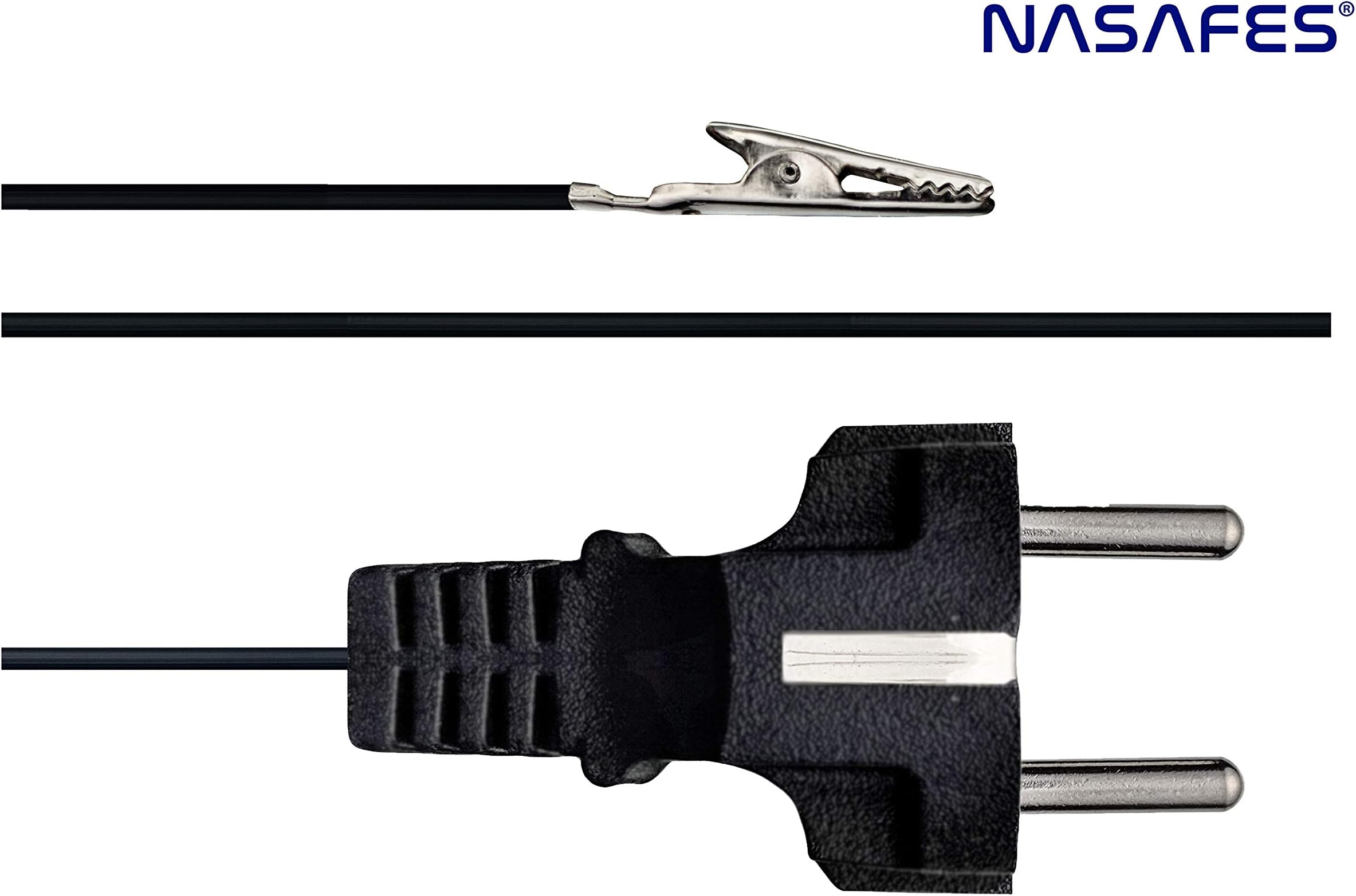 Grounding Cord, Ground Cable, Grounding Wire, Ground Wire, Grounding Strap, Ground Strap, Grounding Cable, Anti Static, Grounding Plug Schuko Plug With Alligator Clip - 16.4 Ft