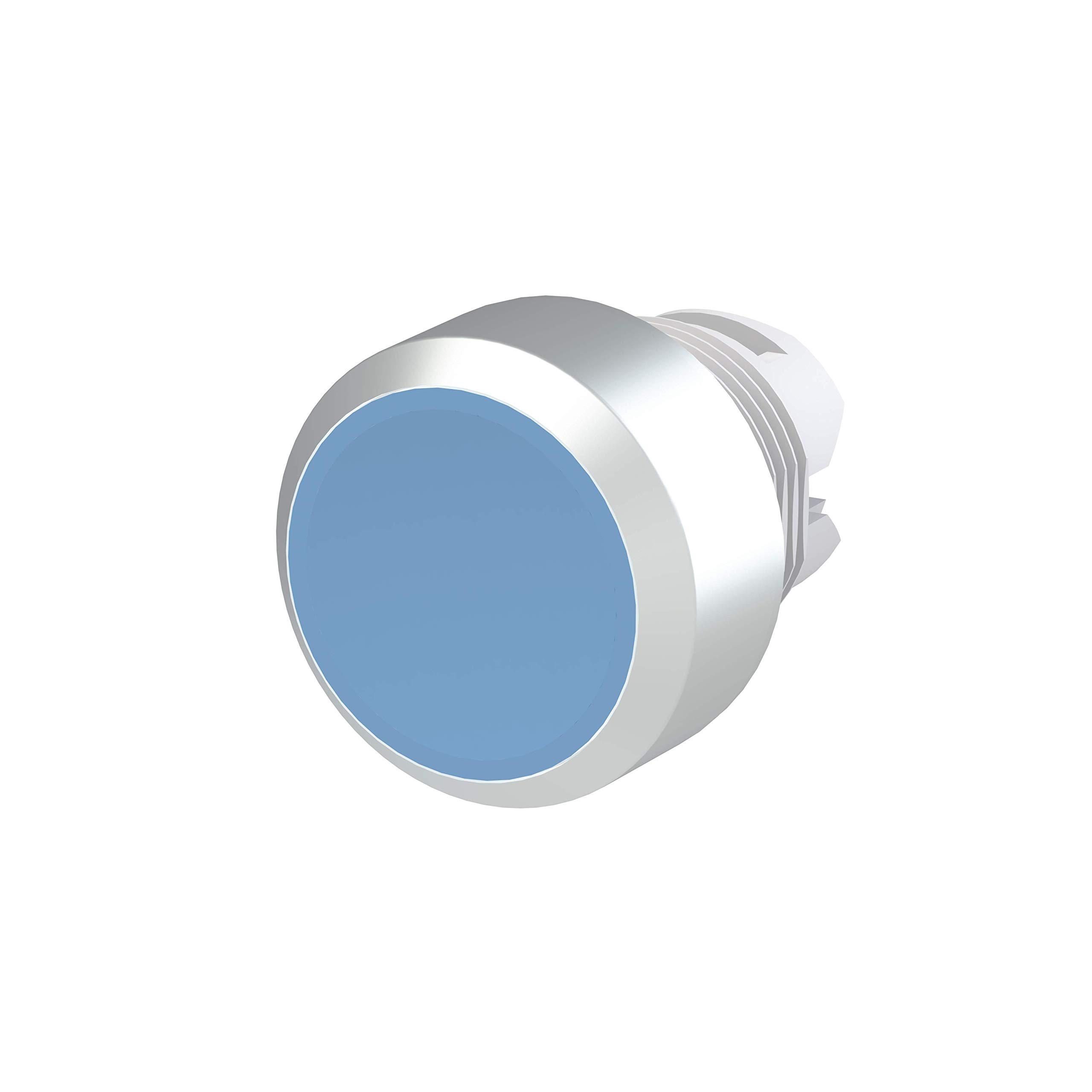 ABB MP1-30L Modular Pushbutton, Momentary, Flush, Blue, Non-Illuminated, Chrome metal, No Contact Block (ABB1SFA611100R3004) - Image 2