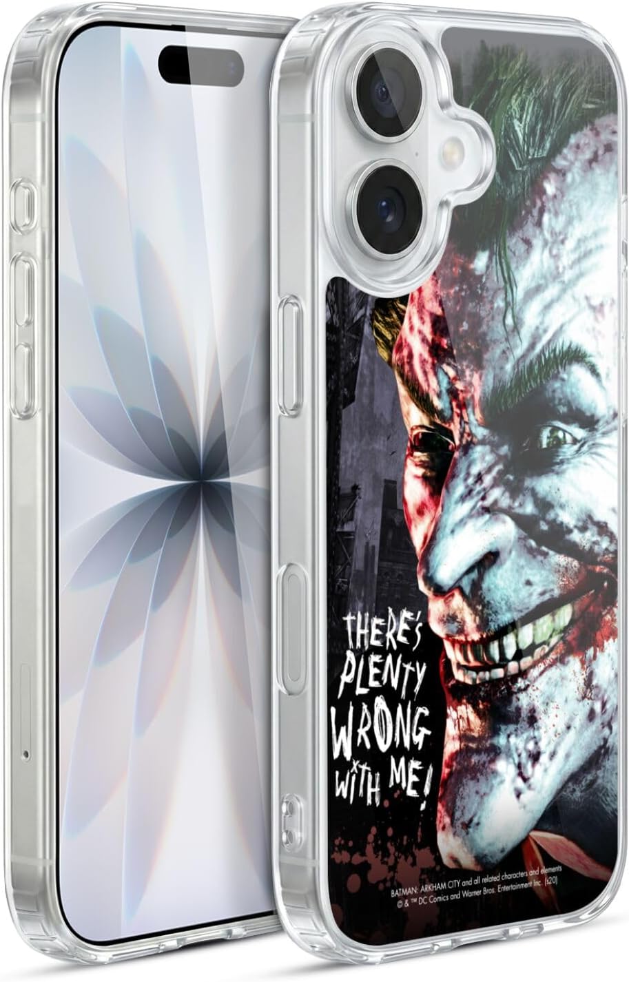 Head Case Designs Officially Licensed Batman Arkham City Joker Wrong with Me Graphics Gel Case [Military Grade Protection] Compatible with Apple iPhone 17