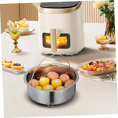 Miniatura 5 de DOITOOL Cesta de vapor de acero inoxidable para olla, 8.65 pulgadas/8.7 in, cesta de vapor para verduras, estante para cocinar al vapor con asa