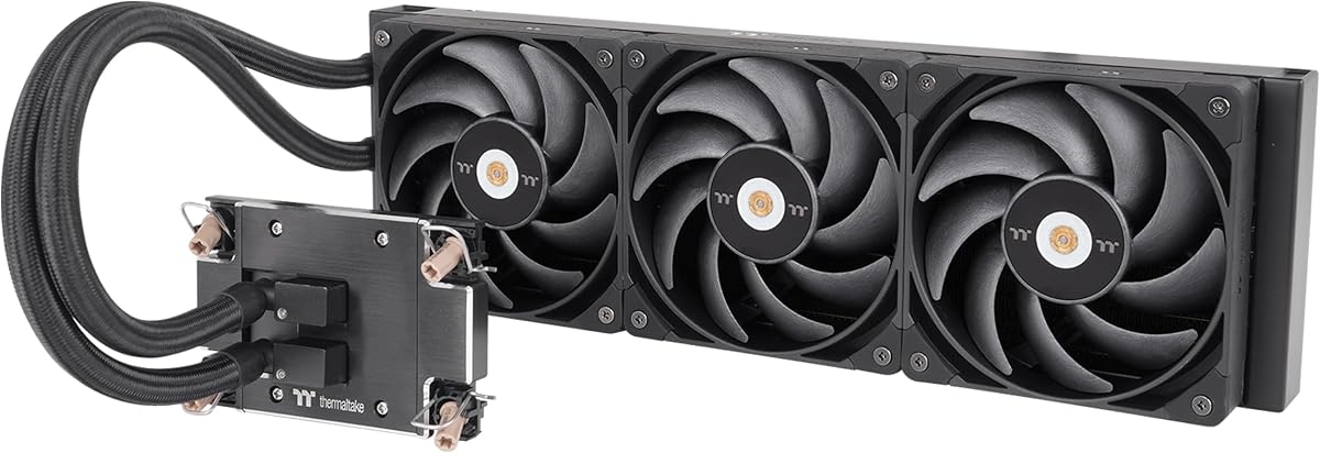 AW360 Liquid Cooler; Intel LGA 4677 - AMD sTR5/SP6; 360mm Radiator; 3x120mm 500~2000rpm PWM Toughfan Pro; Nickel-Plated Copper Block; Black; CL-W450-PL12BL-A