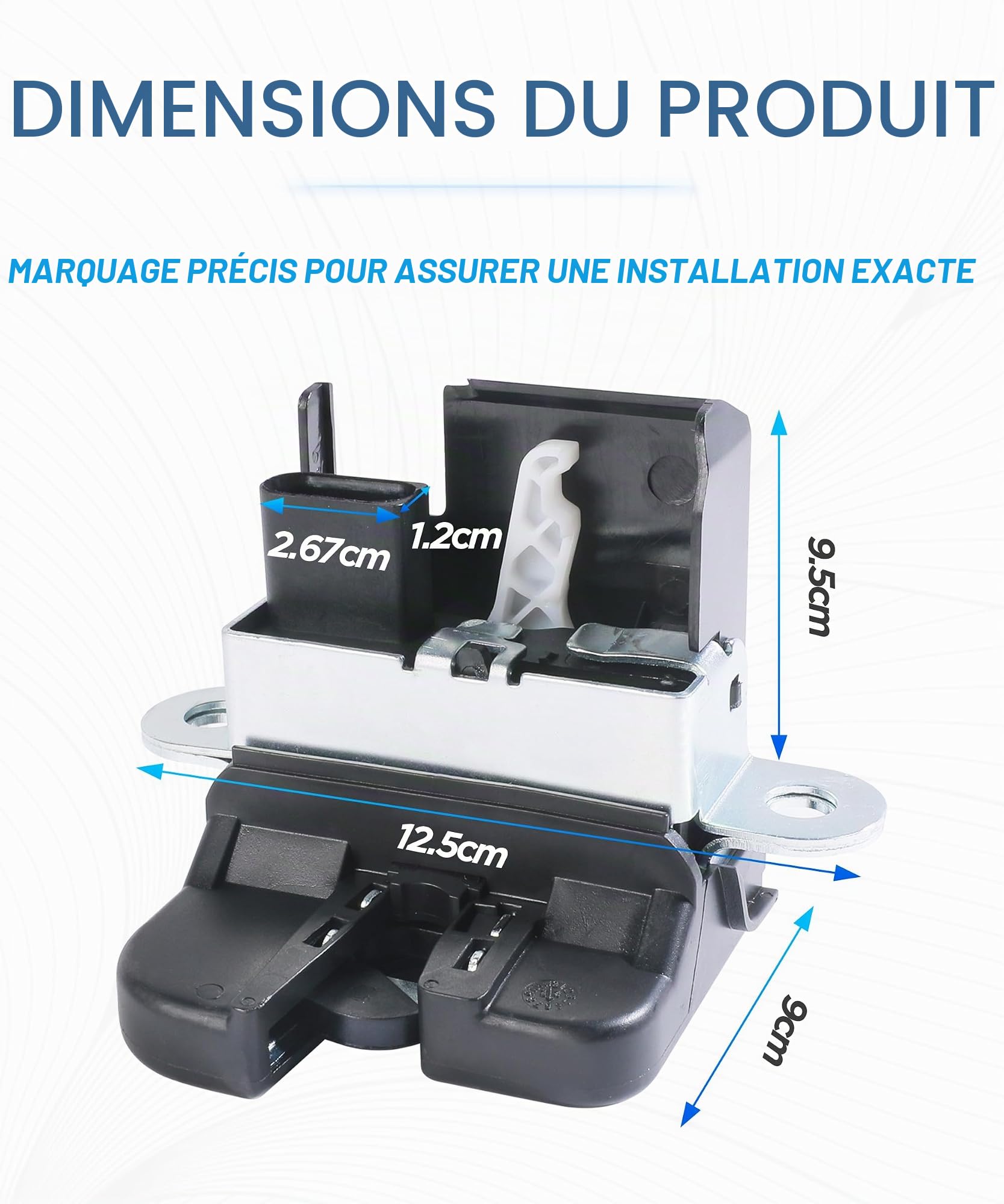 Accessoires automobiles,Serrure de Coffre Touran, Loquet Verrou de Hayon,Serrure Coffre de Toit,Loquet Actionneur de Verrouillage du Couvercle du Coffre Arrière,Références OEM : K6827505E