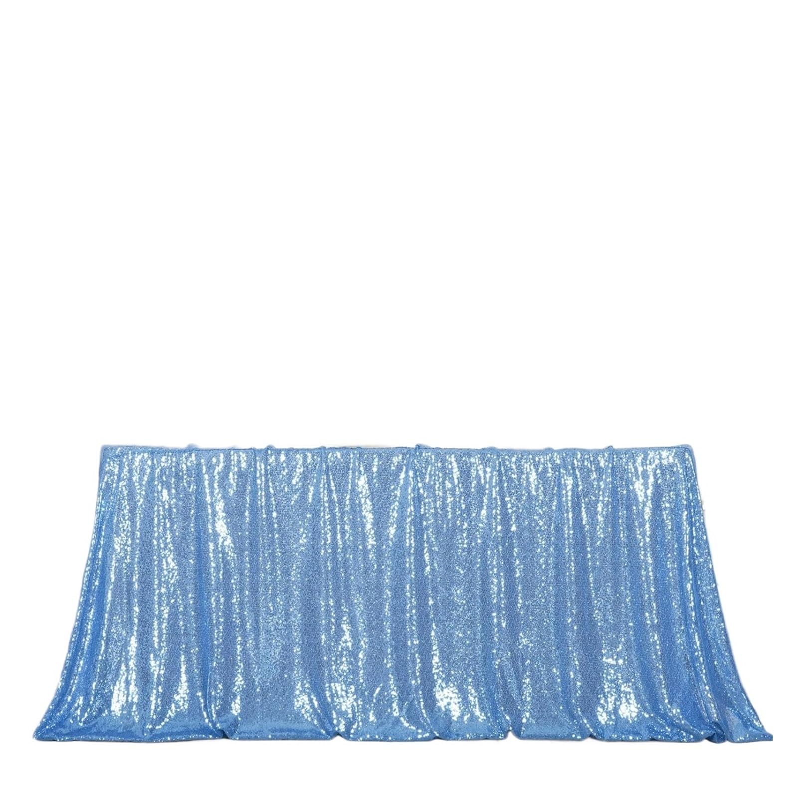EKalgretrA Sequin Tablecloth Sequin Tablecloth Seamless Table Cover Overlay Birthday Party Supplies Shimmer for Bridal Shower Decoration(Sky blue,130X260cm)