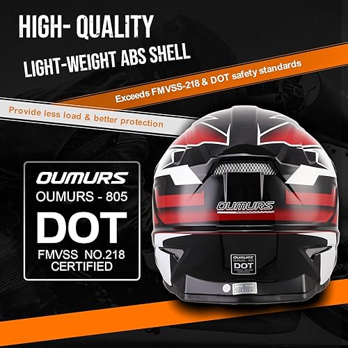 Miniatura 5 de DOT - Casco de motocross para adultos con gafas, guantes y máscara ajustable, visera solar, casco para adultos, todoterreno, motocross, descenso,