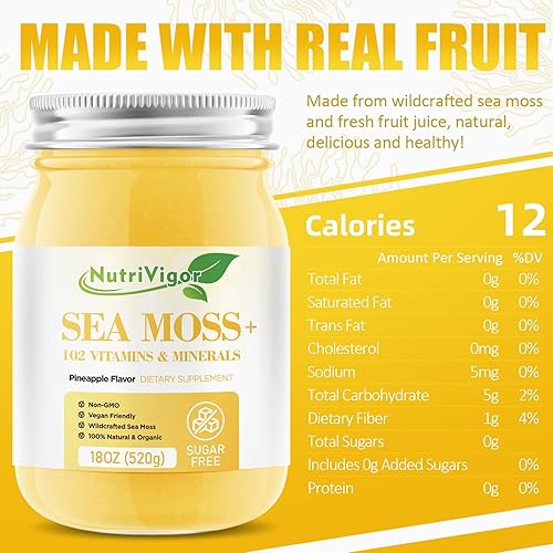 Miniatura 2 de Gel de musgo marino, (18 onzas) de musgo marino orgánico avanzado, apoyo inmunológico y digestivo, suplementos de gel de masa marina irlandesa