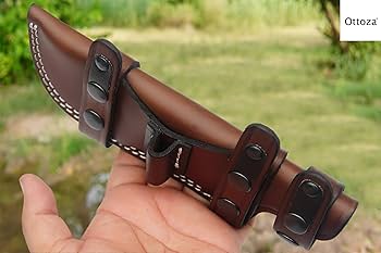 Amazon | Ottoza TOP GRAIN レザーナイフシース 固定刃ナイフ用