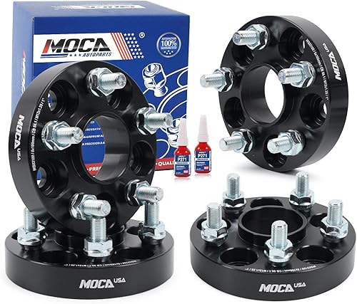 MOCA - Espaciadores de rueda de 1.000 in, patrón de pernos de 2.209 in, diámetro del buje M12x1.25, tamaño de tornillo para 89-19 para Subaru