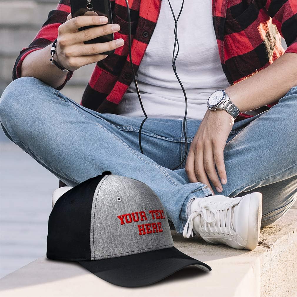 Jersey Front Baseball Cap Custom Personalized Text Dad Hats for Men & Women Navy