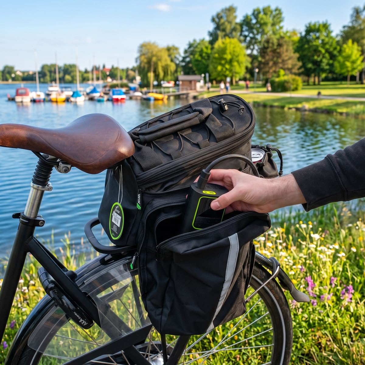 VAYOX 10L-29L fahrradtasche Erweiterbar fahrradtaschen für gepäckträger Hinten satteltaschen für Fahrrad 3-in-1 Umhängetasche Regenüberzug Klettverschluss Faltbare Kofferraumtasche Touren