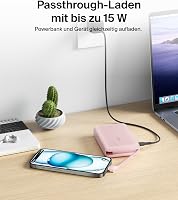 Belkin BoostCharge Power Bank 10000 mAh USB-C PD 20W beépített kábellel - pink 7