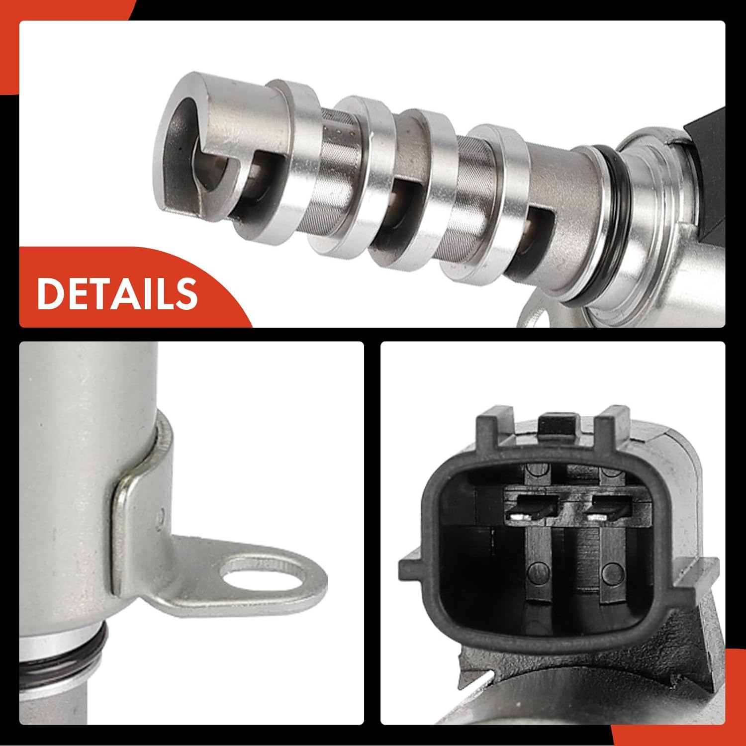 A-Premium 2-PC Engine Variable Valve Timing (VVT) Solenoid Compatible with Infiniti Q50, G25, G35, QX50, Q60, G37, M35, M37, QX70, Q70, Q70L, FX35, FX37, Q40, EX35, EX37 & Nissan 370Z, GT-R, 350Z