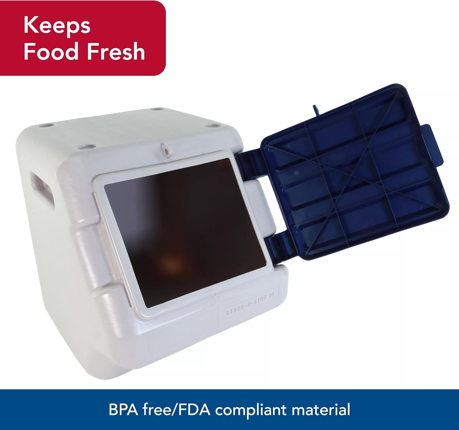 Coastal Pet Bergan Stack-n-Stor Food Storage - Stackable Dog & Cat Food keeping Container - Outdoor Vault to Protect from Pests & Weather - Durable Storage Bin - 9 Gallons