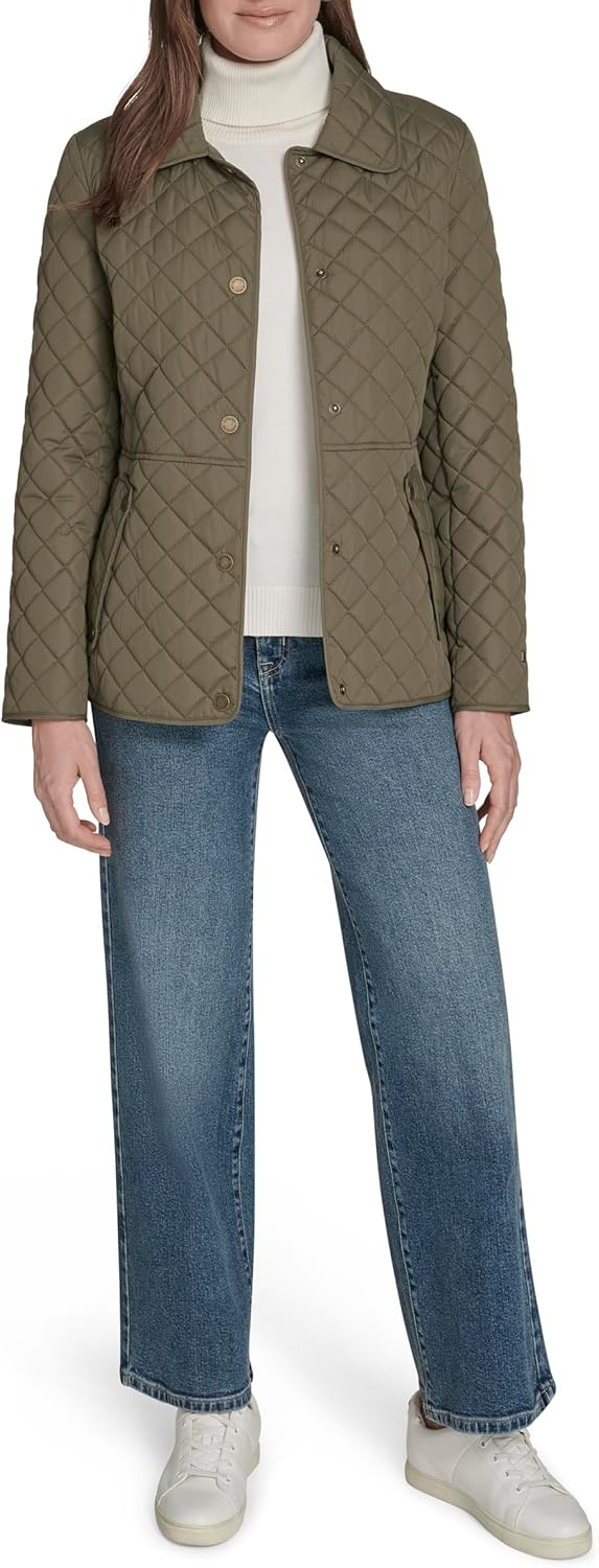 Tommy Hilfiger Women's Snap Front Long Sleeve Quilted Jacket - Image 2