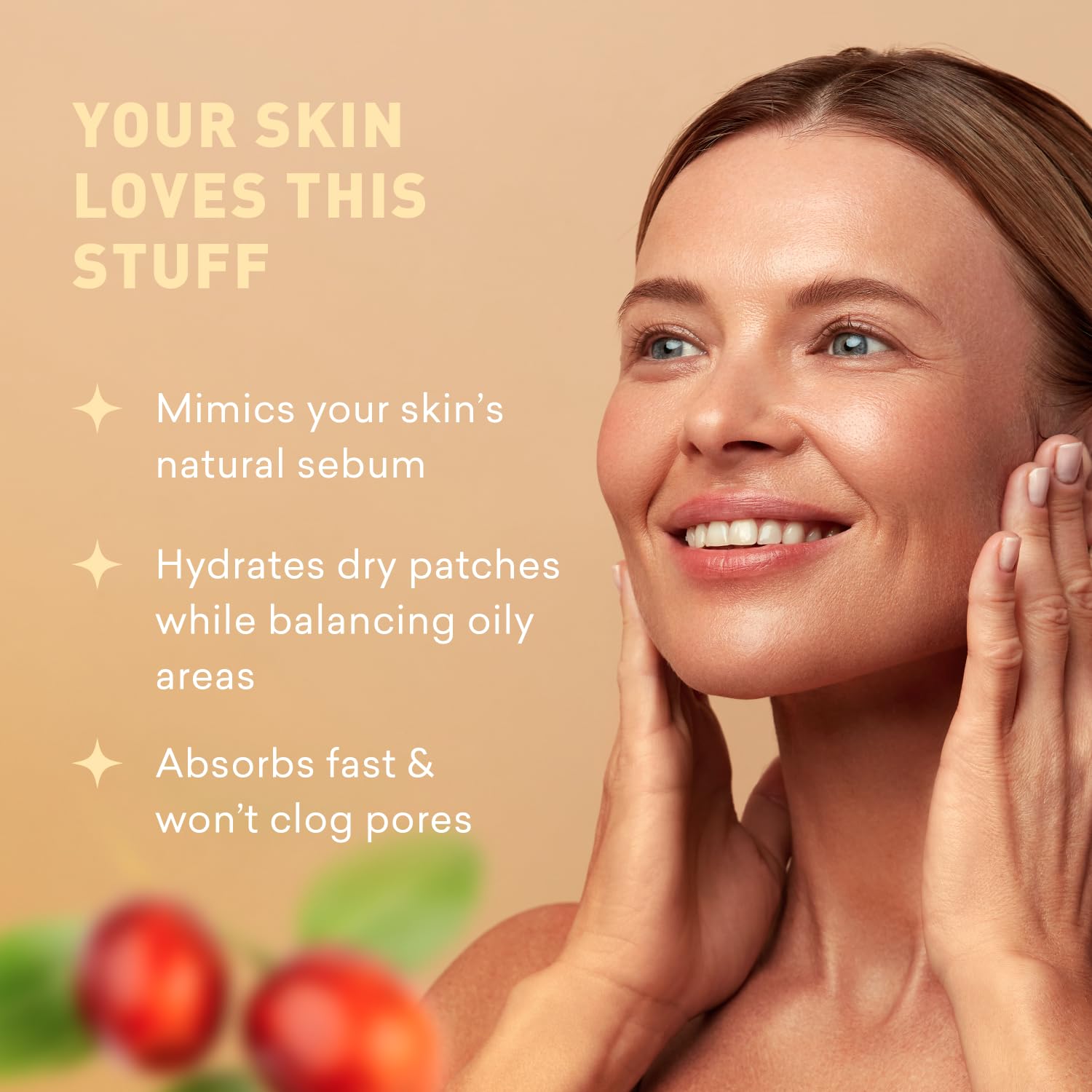 Just Nutritive Cold-Pressed Jojoba Oil – 100% Pure for Face, Hair, Beard & Scalp – Lightweight, Fast-Absorbing Moisturizer for Dry Skin, Acne & Wrinkles – Hexane-Free & Non-Greasy Carrier Oil