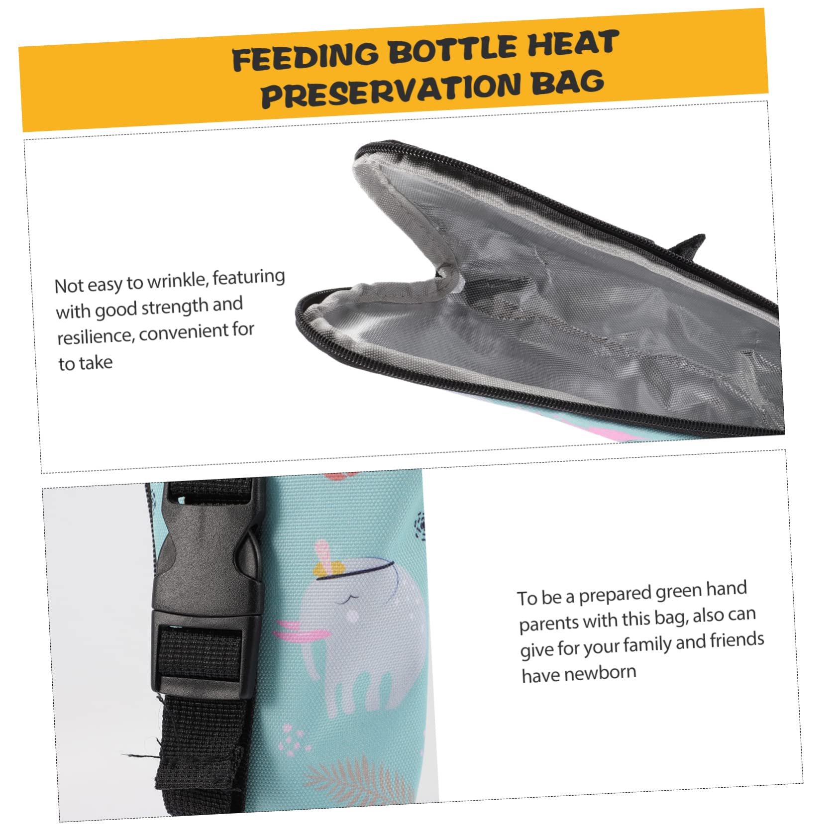 Toyvian 4piezas Bolsa Térmica para Biberones para Bebés Aislamiento para Leche y Bebidas para Paseos y Viajes Flamenco