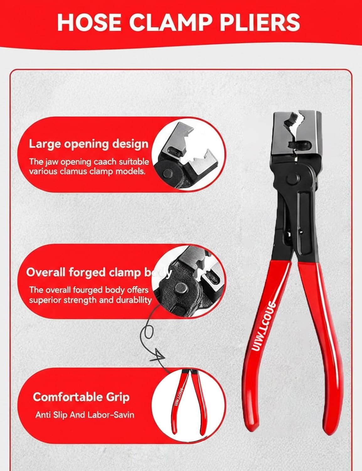 5-Piece Automotive Electrical Disconnect Pliers Kit, Terminal Connector Separator Removal Tool, Trim Clip Hose Clamp Plug Release Car Specialty, Professional Car Trim Repair Kits