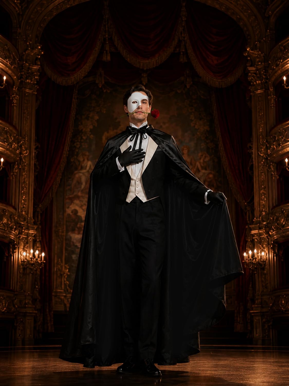 Opera Costume Set Men Halloween Masquerade Adult Cosplay