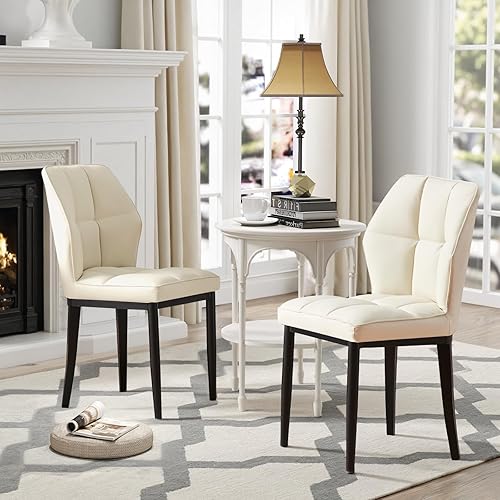 Miniatura 120 de Bekrvio Sillas de Comedor - Juego de 6 sillas de comedor modernas de mediados de siglo, sillas de comedor tapizadas sin brazos, sillas de comedor de