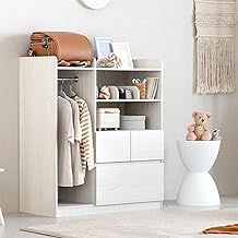 Modern Deco School Bag Rack, Width 33.9 inches (86 cm), Hanger, Slim, Large Capacity, Storage, Multi-functional, Hanger Rack, Stylish, Compact, Bookshelf, Children's Room, Scandinavian Style (White)