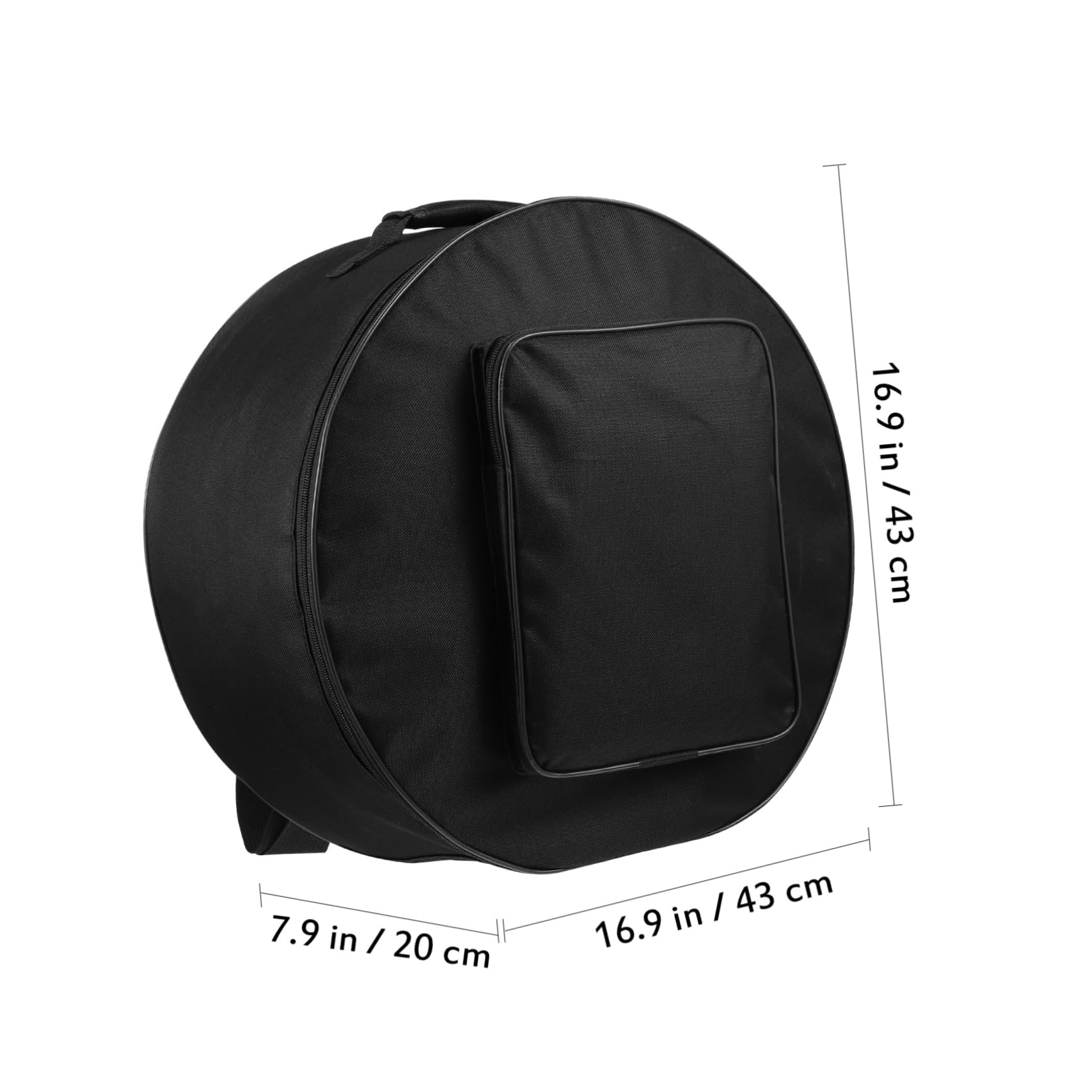 BESPORTBLE Snare Drum Bag with Shoulder Straps Professional Round Storage Case for Percussion Instruments Durable Design for Easy Carrying and Transport