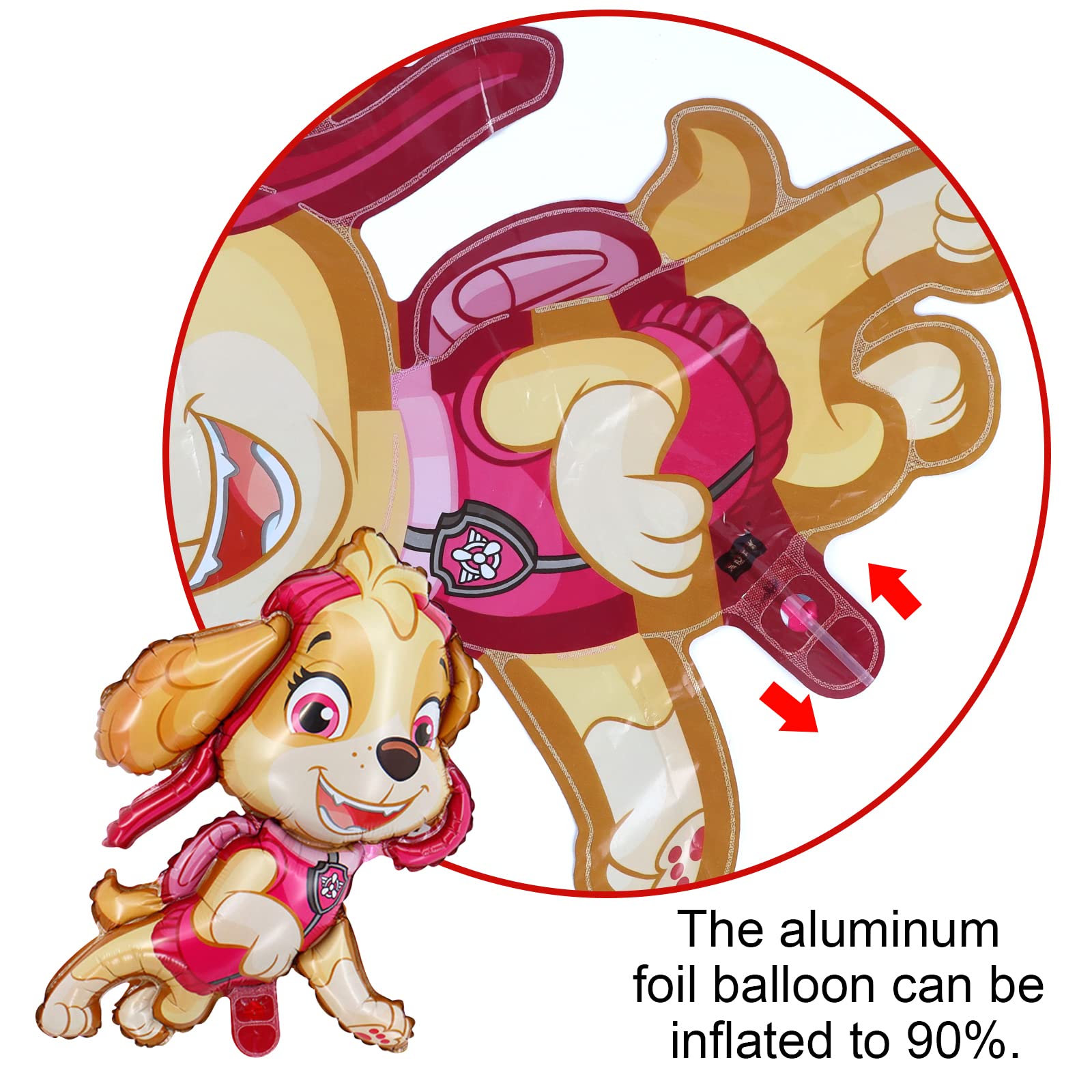Ballon Aluminium Hélium Pat Patrouille Joyeux Anniversaire Stella - 43 cm pour l'anniversaire de votre enfant