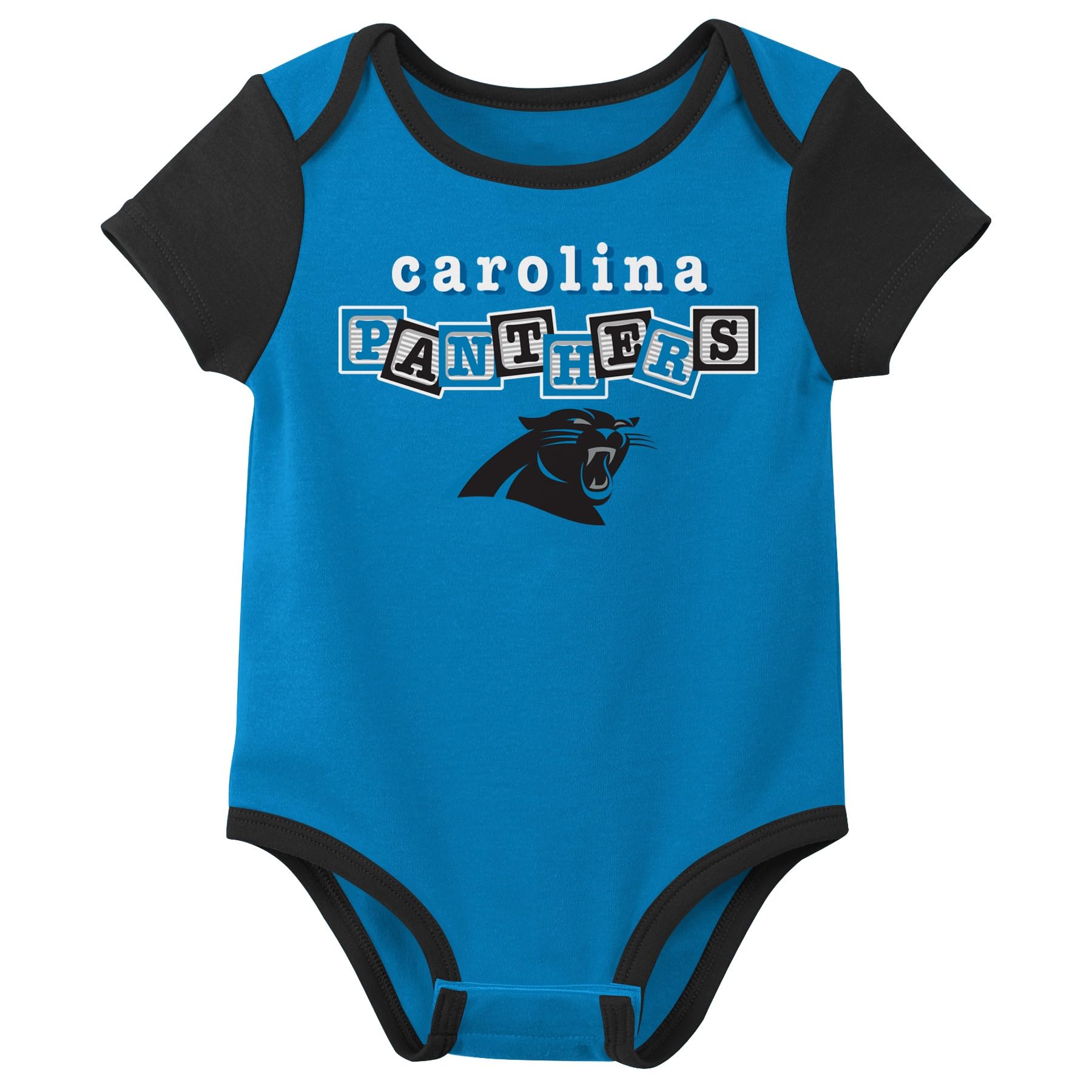 Outerstuff NFL Carolina Panthers Cute Newborn and Infant Sleeper Bodysuit 3-Pack, 18m