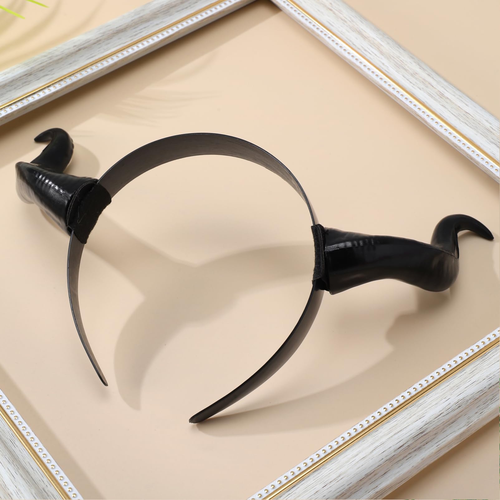 Toyvian Black Horn Halloween Headband: Gothic Devil Horn Headband Ox Accessories - Bull Costume Party Hair Accessories - Image 2