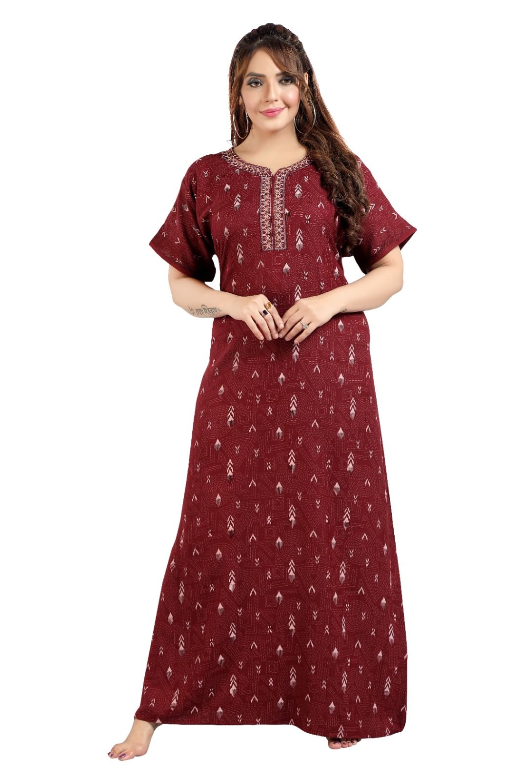 bailey sells Women's Cotton All Over Print Maxi Nighty-picture-24