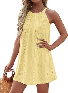 WIHOLL Swimsuit Cover Up for Women Crochet Hollow Out Summer Dresses for Women 2024