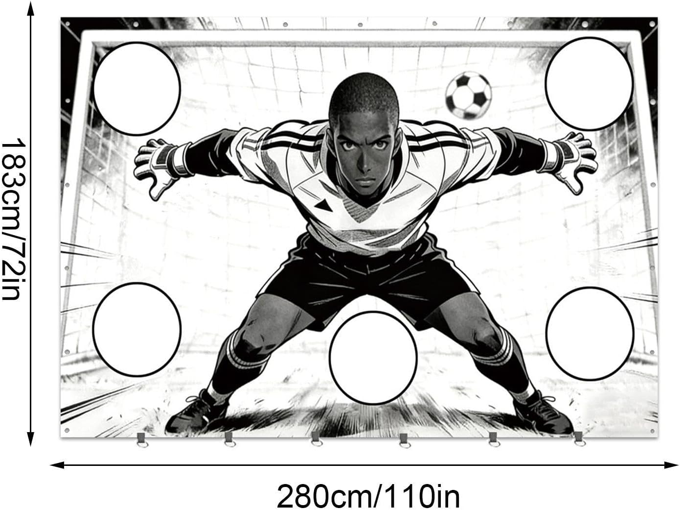 Soccer Training Net - Interactive Football Toss Target Netting, Durable Kicking Practice Goal, Precision Passing Trainer, Backyard Skill Development Net | Kids Teens School for Lawn Course Playground