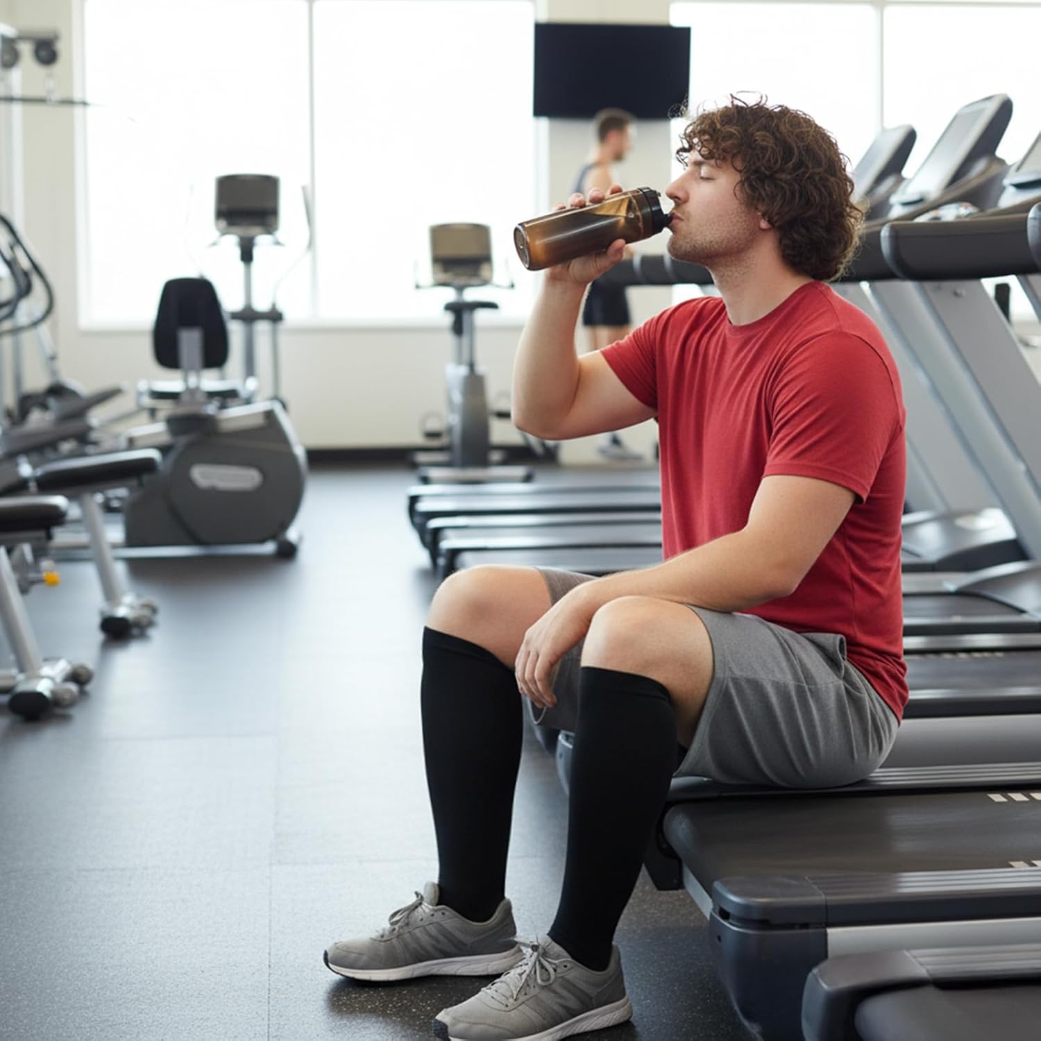 6 Pcs Wide Calf Compression Socks, 2XL Black Plus Size Compression Socks for Women, Men Nylon Plus Size Knee High Sock for Daily, Sports, Travel - Image 3