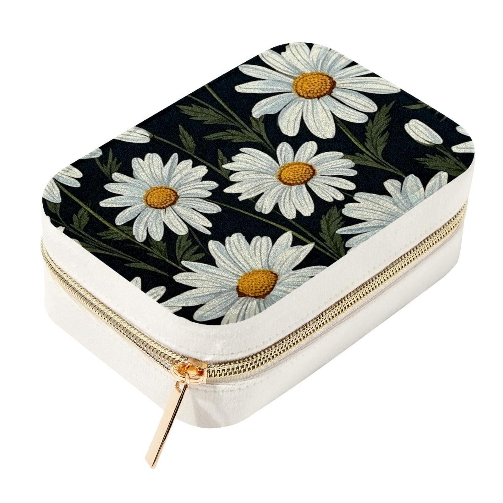Boîte à bijoux portable spacieuse pour bagues et colliers - Rangement de voyage