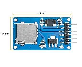 Micro SD Card Adapter Module Reader for Arduino, ESP32, ESP8266, Raspberry Pi, 2 Pieces