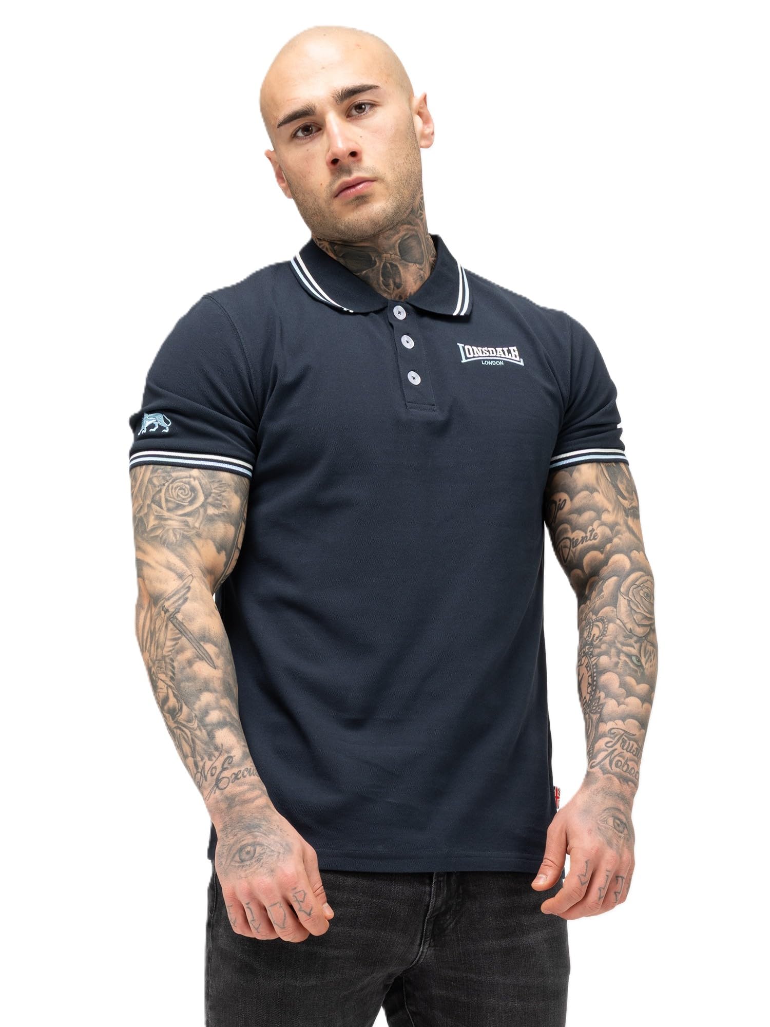 Lonsdale Polohemd Eastleigh Navy/Ice/Off-White XXL EU