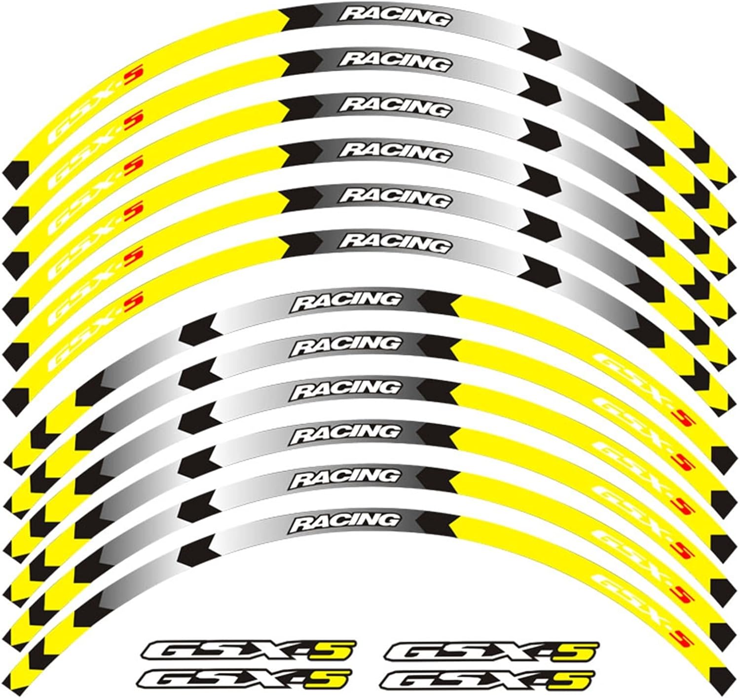 Stickers Motorcycle Wheel Sticker Racing Rim Stripe Tape Decal