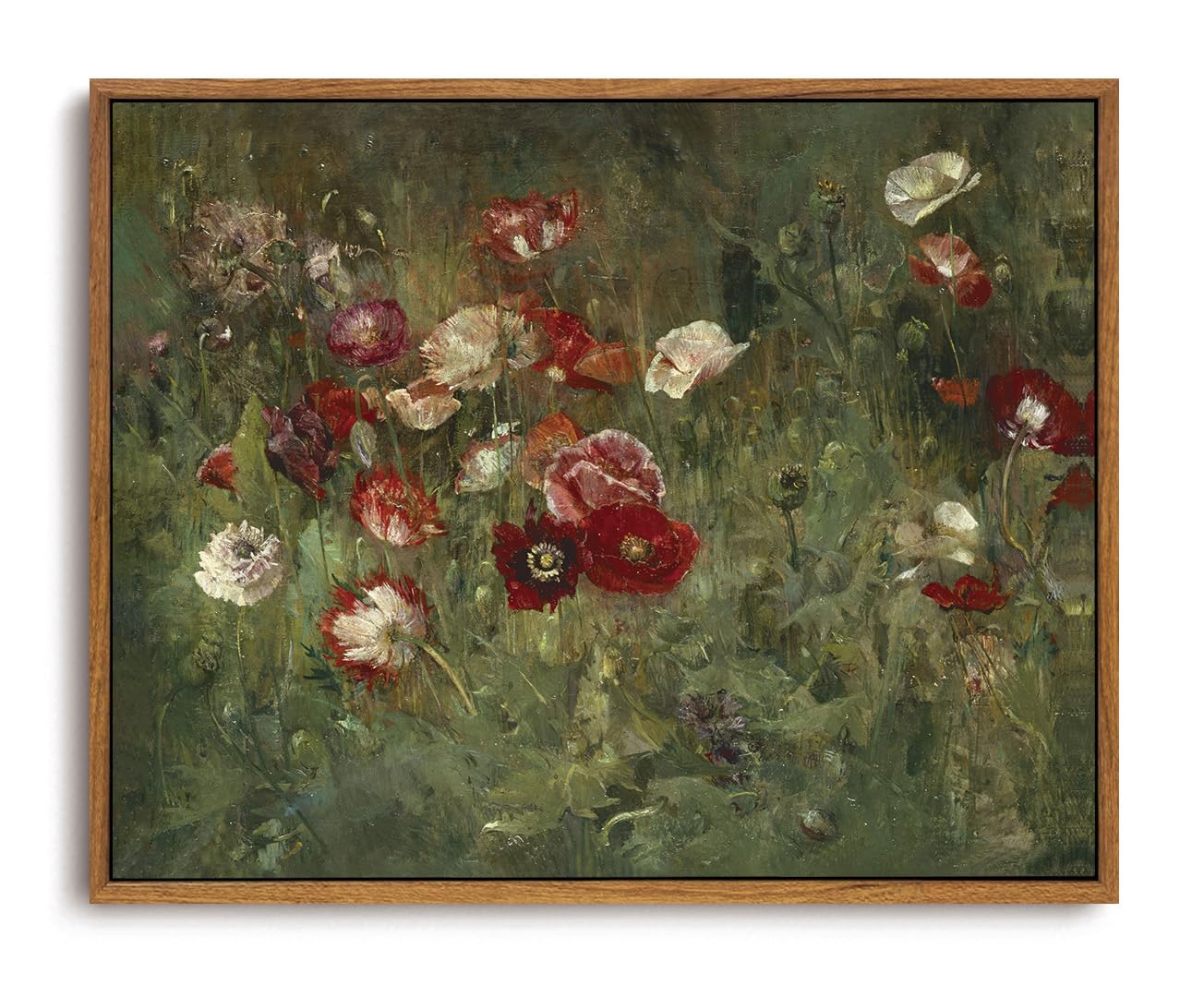 OIQArtOIQ Framed Canvas Wall Art,Vintage Decor,Landscape Nature Country Wildflower Paintings Farmhouse Pictures Modern Artwork Rustic Fall Flower Prints Cottagecore Office Living Room Bedroom Bathroom — view 103