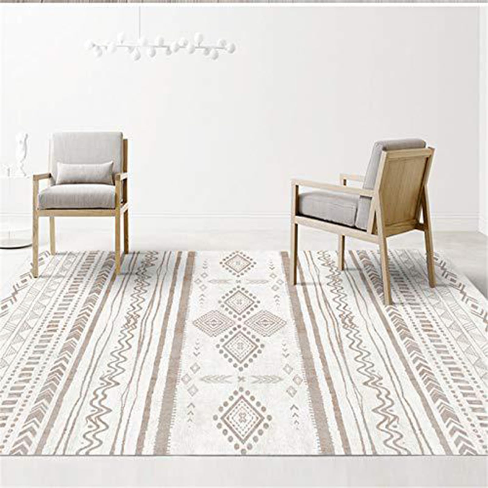 HGTRH Balcony Rugs Outdoor Apartment Waterproof, 4x6 Weather Resistant Outdoor Rugs for Patios, Outdoor Rug Geometric Pattern Non Slip Crystal Velvet Outdoor Carpet for Garden Deck Camping