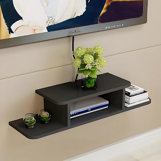 Dime Store Setup Box Stand/Set Top Box Stand Wall Mount for Home Wall Shelf for Holding Speakers WiFi Router Game Console ...