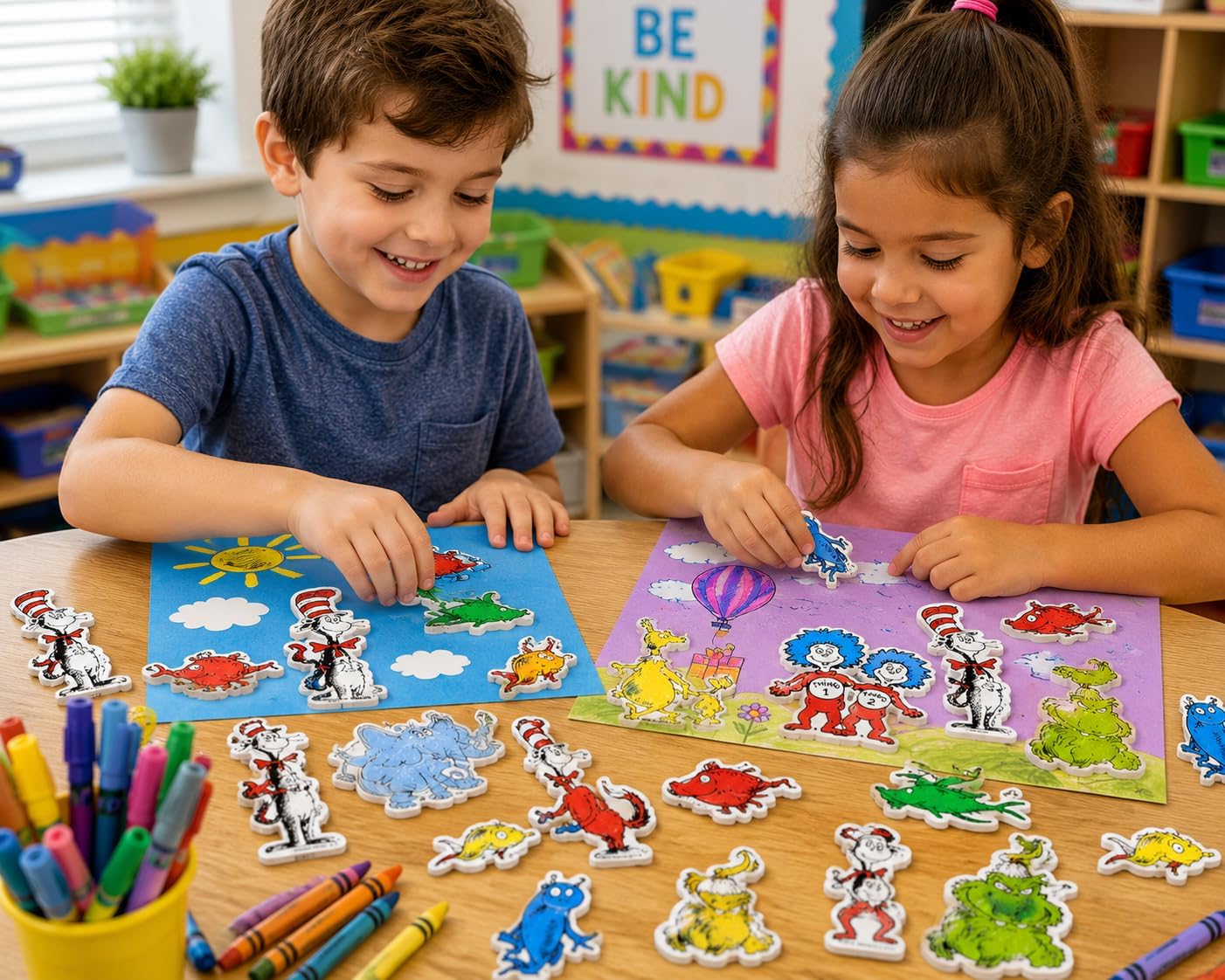 Fun Express Dr. Seuss Foam Stickers for Kids Bulk 72 Pack image 4